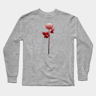 Ombre Red Rose Long Sleeve T-Shirt